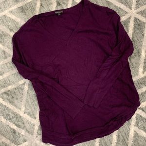 Express- Oversized V-Neck Tunic Sweater